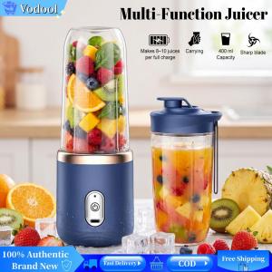 [Vodool Brand Center] Portable Blender Bottles USB Rechargeable Ice Crush Cup Small Travel Juicer Cups for Outdoor Travel