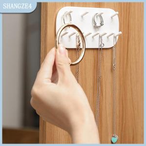 【SHANGZE4】 Đa Chức Năng Lưu Trữ Đồ Trang Sức Giá Móc Treo Tường Vòng Bông Tai Vòng Cổ Phụ Nữ Hiển Thị Giá Móc Chìa Khóa Đồng Hồ Lưu Trữ Giá