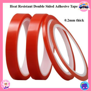0.2MM 5M Strong Acrylic Adhesive PET Red Film Clear Double Side Tape No Trace For Phone Tablet LCD Screen Glass