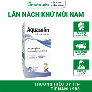 Lăn Nách Khử Mùi Nam Aquaselin Extreme For Men Không Mùi Không Gây Ố Vàng Thâm Nách 50ml