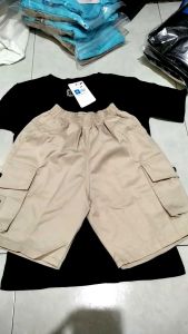 Setelan Baju Anak Cowok Terbaru Set Distro Cargo Pants Little stars Set Celana Cargo Baju Anak Cowok Remaja
