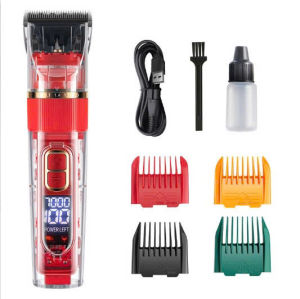 (Chống Nước-Pin Trâu) Tông đơ cạo lông chó mèo đa năng pin trâu màn hình LED lưỡi gốm sứ chống ồn chống thấm nước. Cắt mọi loại lông