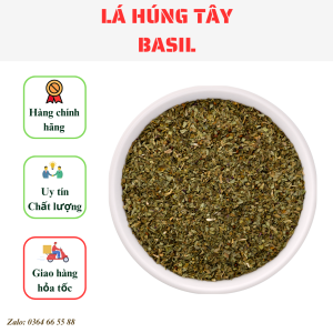 Lá húng quế khô húng tây basil khô nghiền - dùng làm gia vị nấu ăn - Nhập khẩu Đức