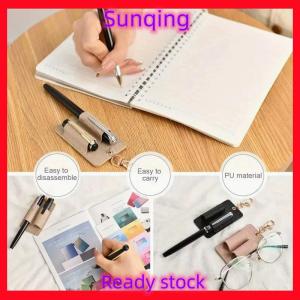 SQ Stationery [Flash Sale] Double Portable Pen Holder For Lanyard Anti-Lost Pen Holder For Badge Keychain Pocket Lanyard Pen For Nurses Courier Clerk