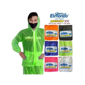 Jas Hujan Elmodo 935 – Bahan Tebal Premium Tahan Air & Angin Nyaman untuk Harian dan Touring