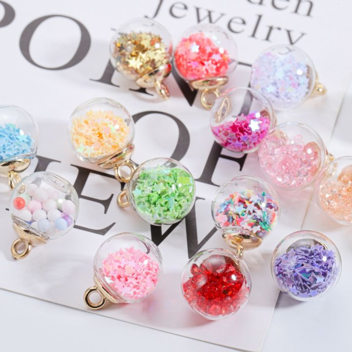 10pcs/Set 15mm Korean Fashion Transparent Glass Ball