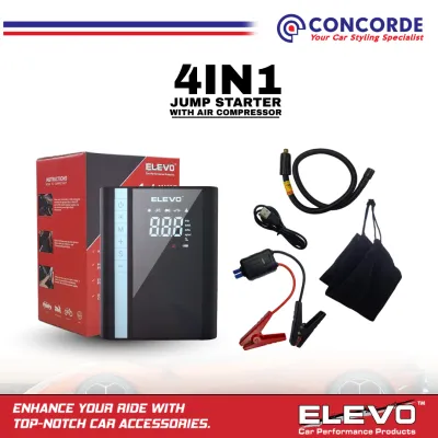 ELEVO 4 IN 1 JUMP STARTER WITH AIR COMPRESSOR