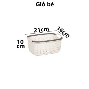 Giỏ hoa nhựa VIỆT NHẬT - Đựng bánh kẹo đồ chơi bé quần áo bẩn vật dụng văn phòng - 3377/78
