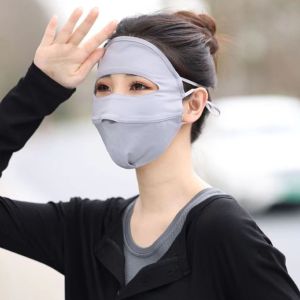 Khẩu trang thun lạnh chống tia UV che toàn bộ mặt che nắng chống bụi nhiều màu thời trang thoáng khí