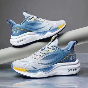 Men‘s Mesh Breathable Shock Absorption Running Shoes Trendy Sneakers Rubber Sports Shoes For Men