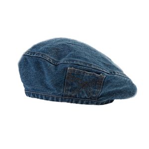 DRESSPLUS Korean Style Denim Beret Newsboy Cap Warmth Painter Hat Casual Artist Hat Octagonal Hat Ladies