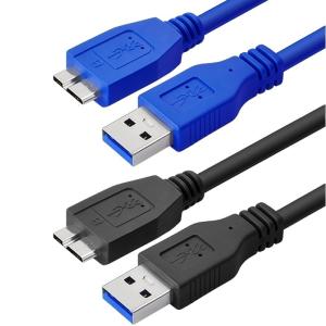 2 Piece USB 3.0 Data Cable A Male to USB 5Pin Hard Disk Cable Mobile Phones External Hard Drive Box Data Wire