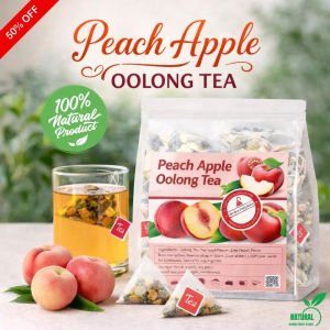 【Peach Oolong Tea】Dried Apple Beauty‌‌Clear Hot Relieve Summer Fruit Tea Cold Brew Tea Bag - 10PACKS