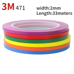thumbnail image 2 of High-Temp Car Auto Paint PVC Vinyl Fine Line Masking Tape Curves Fineline Tape 2mm 25mm 3mm 4mm 5mm 6mm X33m 6rolls 5cd907b168e5107992a967ff 2 of 11