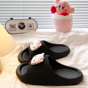 Free Shipping Summer Cartoon Slippers A Must-Have For Dorms: Cute Cat Design EVA Soft Sole Comfortable For Indoor And Bathroom Use Non-Slip And Waterproof One-Strap Style