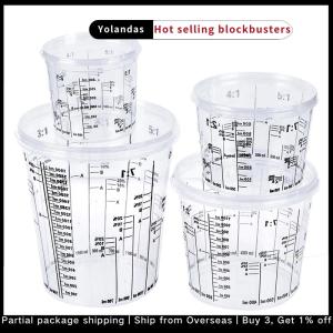 [Yolandas] พลาสติกสีผสมถ้วย PP Hard Plastic TUNE Paint CUP พร้อมฝาครอบ