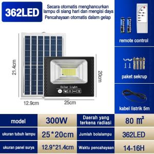 【Beli 1 gratis 1】Lampu tenaga surya lampu outdoor 1000 Watt lampu emergency Super terang lampu tenaga surya lampu