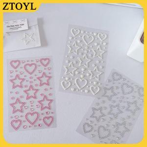 ZTOYL 3D Sao Trái Tim Pha Lê Dán Trẻ Em Tự Làm Trang Trí Tự Dính Đồ Trang Sức Thủ Công Mỹ Nghệ Lấp Lánh Rhinestone Dán Cô Gái Quà Tặng