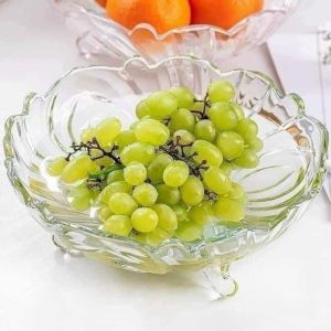 Khay Đĩa Thủy Tinh 3 Chân Đựng Trái Cây Mứt Bánh Kẹo – Sang Trọng Size 21cm 24cm