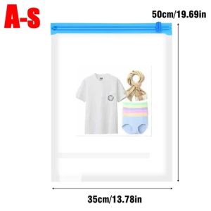 Travel Vacuum Storage Bag Reusable Clothing Compression Bag Hand Rolling Foldable Waterproof Bag Home Closet Space Saver