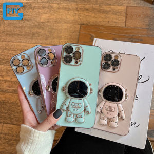 เคสมือถือนิ่มสำหรับ A52s A23 Samsung Galaxy A13ตัวยึดนักบินอวกาศชุบทองหรูหรา