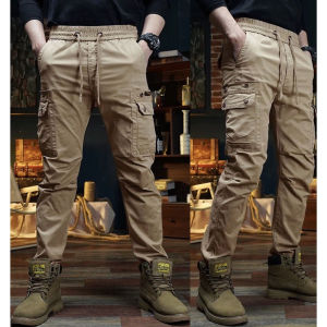Quần Jogger kaki nam túi hộp túi đóng phối khuy sang chảnh có dây rút bo gấu tôn dáng