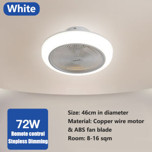 Modern Ceiling Fan Lights 3 speed adjustable Bedroom Living remote control Round Fan Lamps Invisible Ceiling Lamp Ceiling Fan With Led Light And Romote Control Electric Fan Silent Fan 18 Inch Fans Bedroom Decoration Lamp For Home 110V/220V