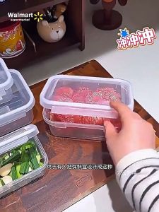 【Walmart】Large Capacity Food Storage Containers with Lids 900ml Leak Proof BPA Free for Refrigerator Fruits Vegetables Meat Clear Plastic Sealed Box Stackable Kitchen Fresh Keeping Organizer