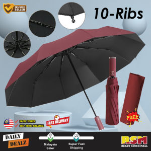 Automatic Folding Umbrella UV Protection Portable Foldable 10-Ribs Parasol / Payung Lipat