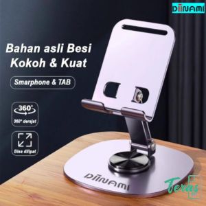 TA Phone Holder Desktop Holder Hp Rotary 360 Holder meja Full Metal besi