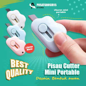 Cutter Mini Portable Bentuk Awan Mini Cutter Polos Travel Kit Pemotong Kertas Paper Cutter Lucu
