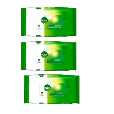 Dettol Anti-Bacterial Wet Wipes 50’s – Protects Against Germs Keeps Skin Soft and Clean