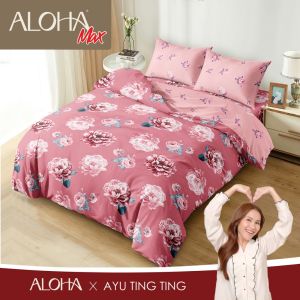 Bedcover Set Aloha Max x Ayu Ting Ting King 180x200 - Sprei Tinggi 25 Paket Lengkap Adem & Halus