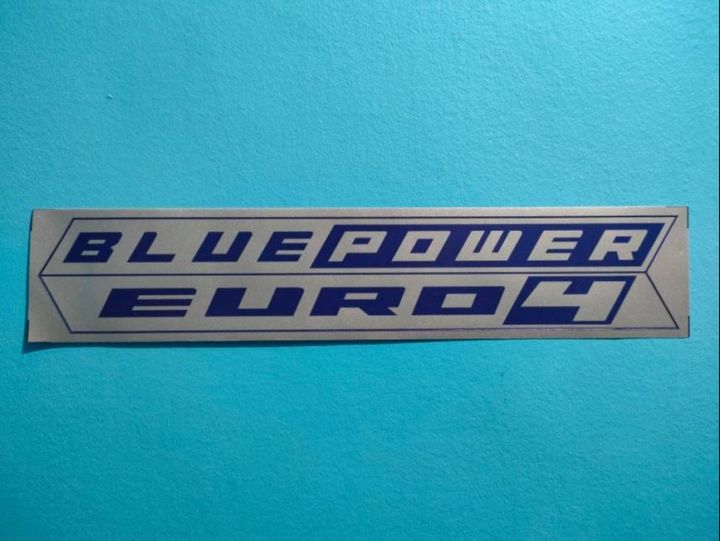 BLUE POWER EURO 4 Digital print on Metallic silver vinyl | Lazada ...