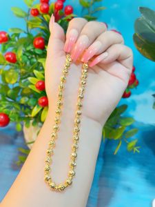 Dây chuyền bi mạ màu 18.k cao cấp k650