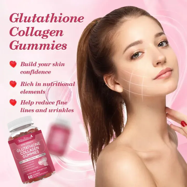 Mulittea Glutathione Gummies Whitening With Collagen & Skin Vitamins For  Anti-Aging Beauty Supplements 60pcs Permen jeli glutathione mengandung  kolagen dan vitamin kulit untuk memutihkan dan anti penuaan - Lazada