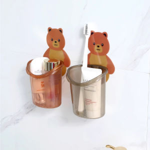 Organizer Compartmentalized Design Toothbrush Holder Waterproof and Moisture-proof Cute Partition