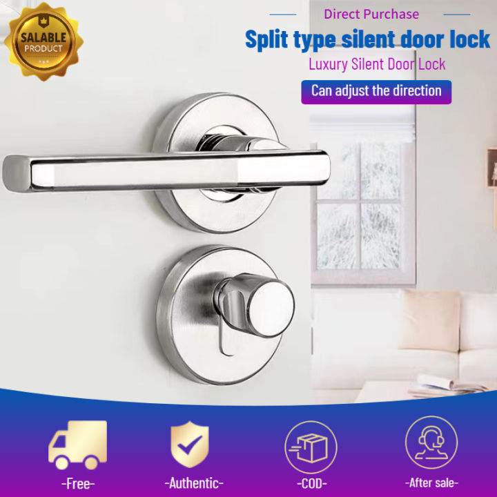 Stainless Steel Door Locked Modern Solid Wood Interior Door Knob Lock