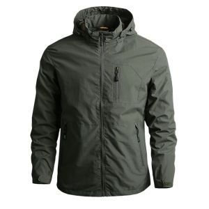 【Ready Stock】2022 New Men Military Jacket  Casual Bomber Pilot Jackets Male Solid Loose Zipper Tactical Overcoats Outerwear Cargo Windbreaker