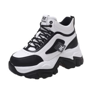 Woman red casual sneakers comfortable platform wedges trainers trend chunky color matching buffalo running sport shoes㏇X0415