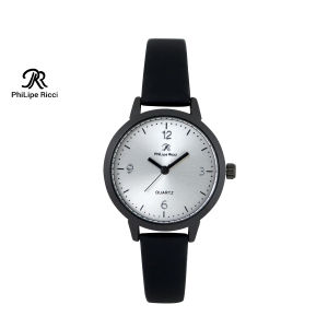 PhiLipe Ricci Jam Tangan Wanita Kecil Bulat Analog Strap Tali Kulit Desain Simpel Minimalis 4231 Perempuan Free Box
