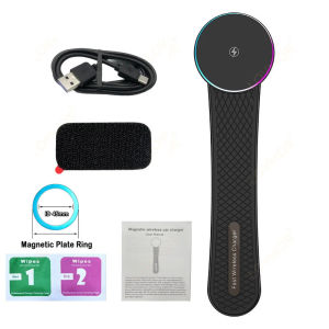 【SG In Stock🔥】15W Magnetic Car Charger Bendable Phone Holder For iPhone Wireless Charging With LED Ring Light