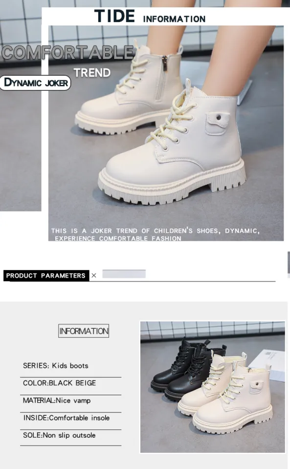 girls high top shoes black leather boots for girls for kids girls