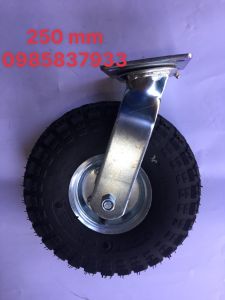 Bánh xe hơi 250 mm xoay cao su lắp xe đẩy chất lượng cao tại Máy NTT bảo hành dài hạn độ bền cao tiêu chuẩn quốc tế