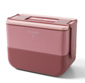 BIGMAYO Double Layer Portable Thermal Lunch Box Large Capacity Microwave Safe Good Quality Lunch Box