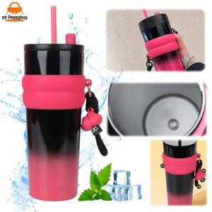 700ml Gradient Color Space Cup 304 Stainless Steel Sports Water Bottle Leak Proof Portable Space Kettle for Home Office