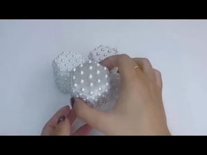 Velutum Accessory Holder with Pearls Embellishments Fashionable Hexagon Shape with Soft Lining for Protective