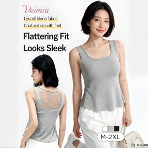 【OFFICIAL】VEIMIA Slimming Tank Top With A-line Cut Design Cool-touch Lyocell Fabric Minimalist Design For Easy Commute