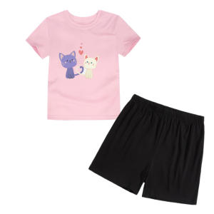 1- 8 Tahun Baju Anak Kaos Dan Celana Sweet Cat