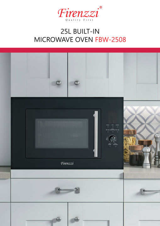 Firenzzi 3 in 1 Builtin Microwave Oven 25L, FBW2508 model (With